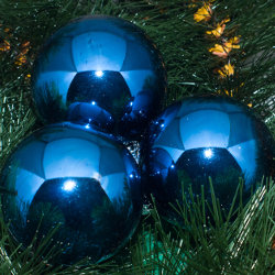 Kerstballen blauw glanzend