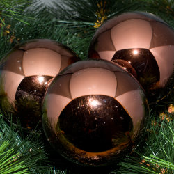 Kerstballen bruin glanzend