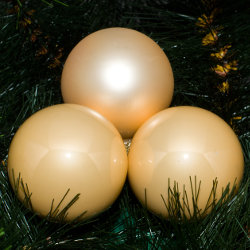 Kerstballen ivoor mat